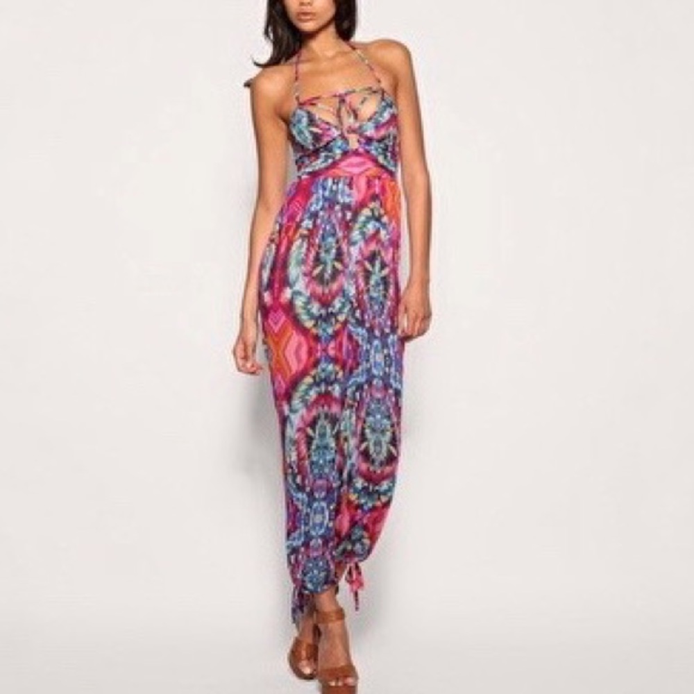 ASOS Colorful Swim Coverup Jumpsuit Sz 10